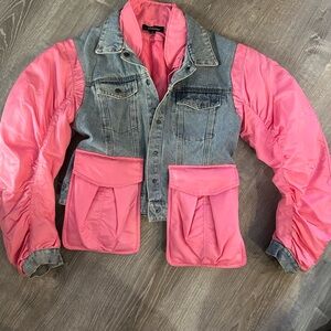 Pink and Denim Jean Jacket